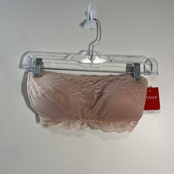 SPANX NWT Undie-tectable Strapless Lace Bandeau Bra 30031R in Vintage Rose‎ XS - Picture 2 of 6